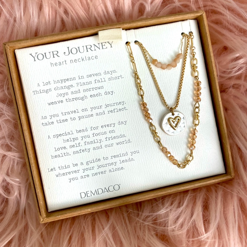 Layered necklace.